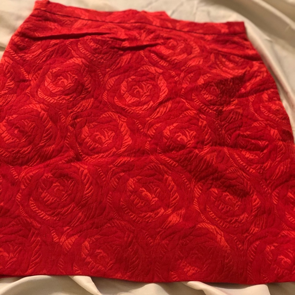 Vintage Satin Floral Escada Skirt
